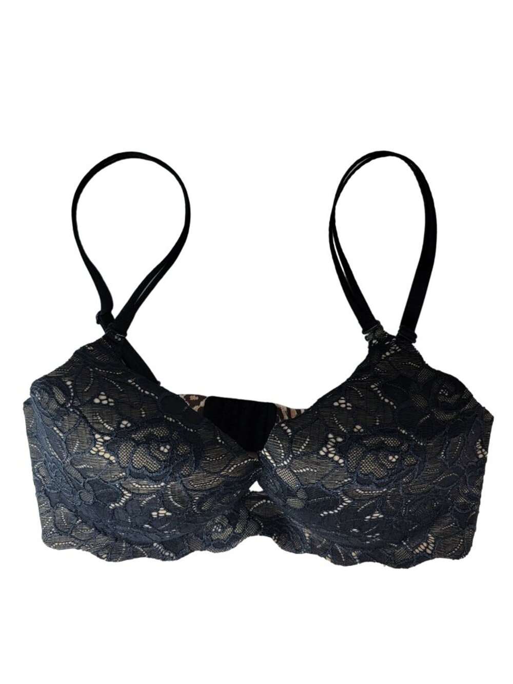 Victoria's Secret Very Sexy Secret Embrace Bra Black 36D Adj Underwire Push Up